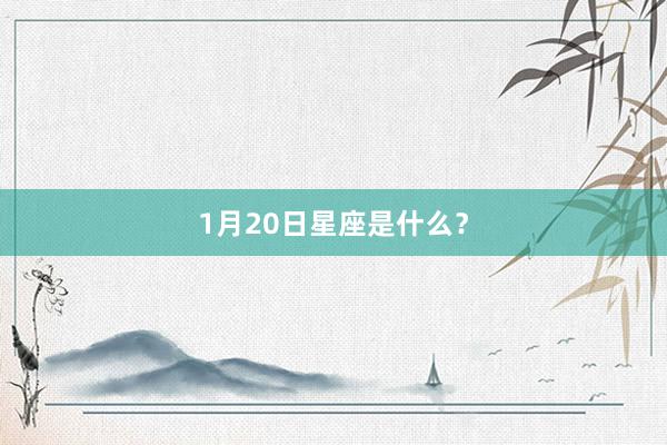 1月20日星座是什么？